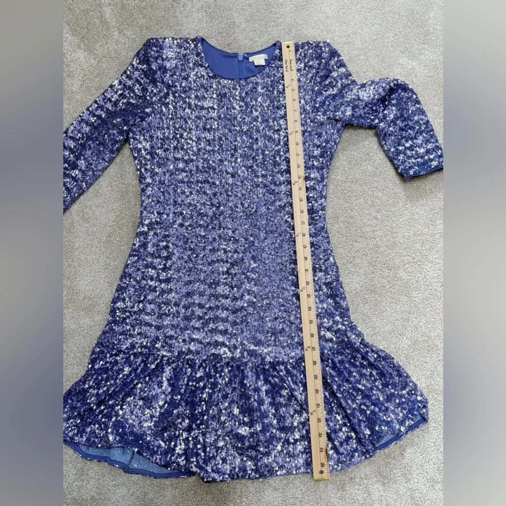 SHOSHANNA - Serena Glitter Mini Dress - Periwinkle- size 8 - Immaculate - Picture 11 of 16